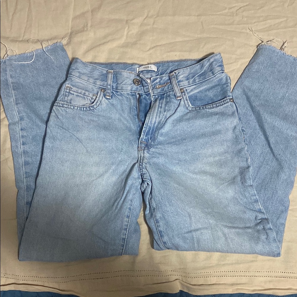 Forever 21 Blue Straight Leg Jeans